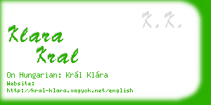 klara kral business card